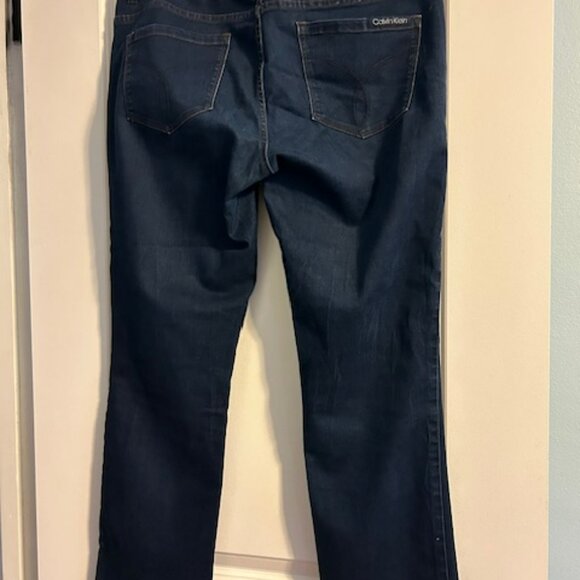 Women's Calvin Klein Power Stretch Straight Leg Jeans, Size 12 - Picture 4 of 5